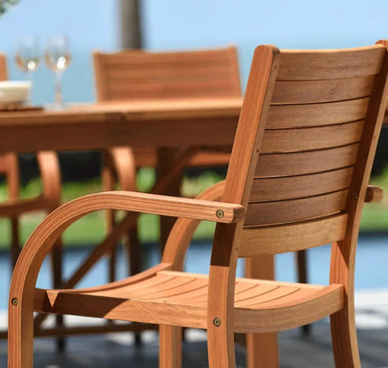 Catalina Stacking Wood Armchair - 4 Piece