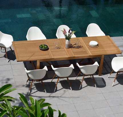 Leyland Table and 8 Chamonix Armchair Dining Set