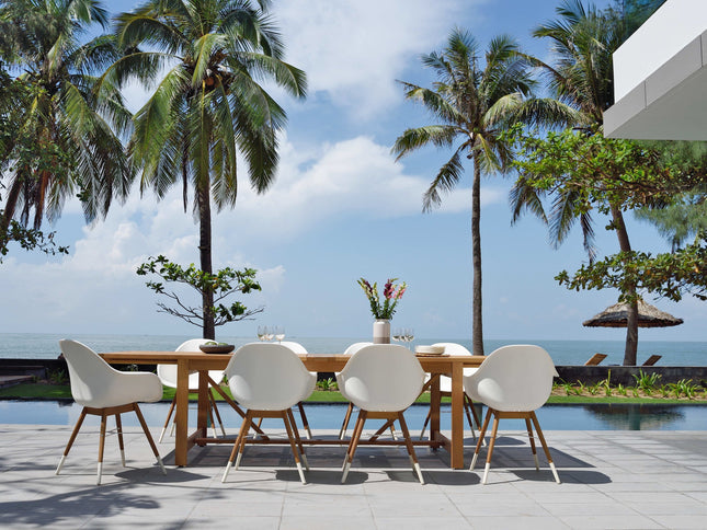Leyland Table and 8 Chamonix Armchair Dining Set