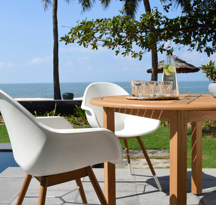 Chamonix Resin and FSC Wood Arm Chairs - 2pc