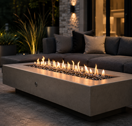 The Outdoor Plus - Del Mar Fire Pit - GFRC - Spark Ignition w/ Flame Sense - Liquid Propane
