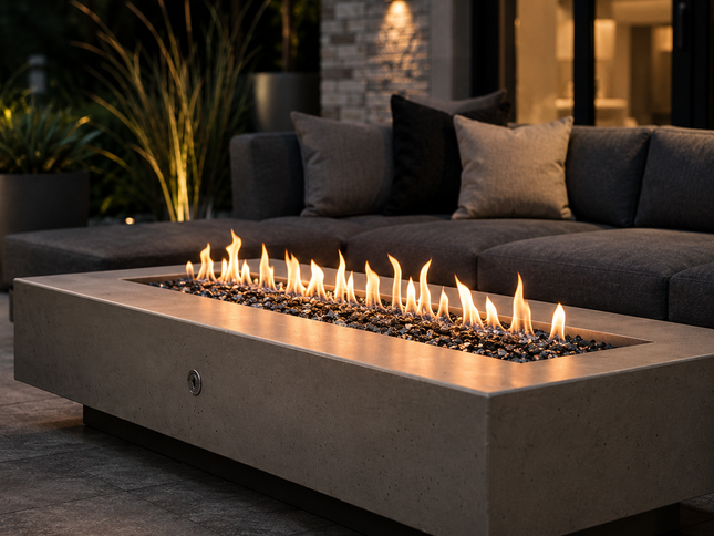 The Outdoor Plus - Del Mar Fire Pit - GFRC - Match Lit - Liquid Propane
