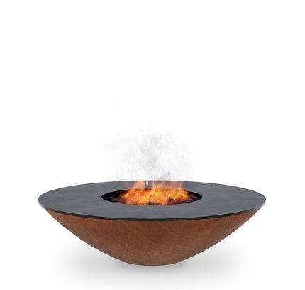 Arteflame Classic 40″ — Fire Pit with Cooktop (CORTEN Bowl; Short Round / Short Euro / Built-In No Base)