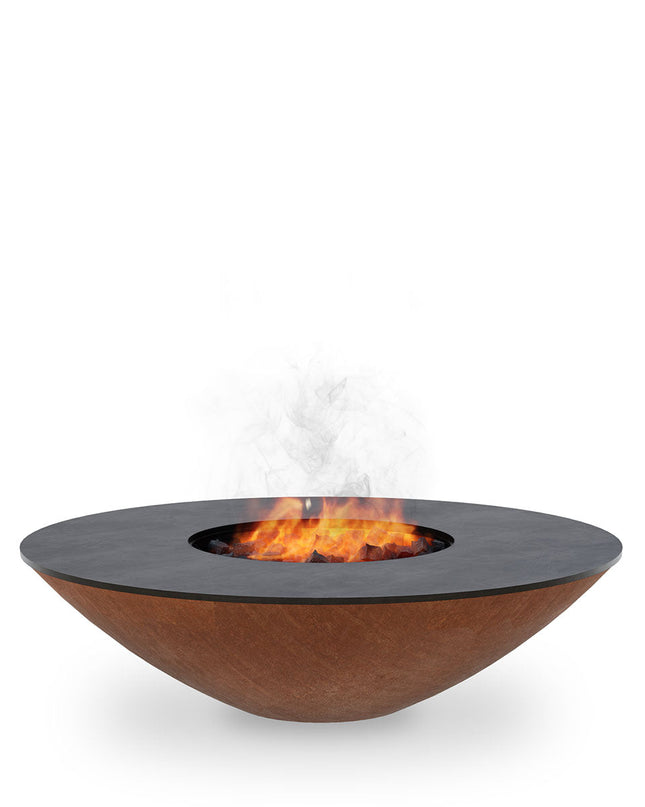Arteflame Classic 40″ — Fire Pit with Cooktop (CORTEN Bowl; Short Round / Short Euro / Built-In No Base)