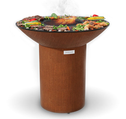 Arteflame Classic 40″ — Round Base Flat-Top Grill & Fire Bowl (CORTEN Steel)