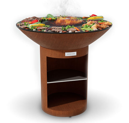 Arteflame Classic 40″ — Storage Base Flat-Top Grill & Fire Bowl (CORTEN Steel)
