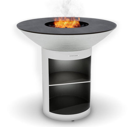 Arteflame 40″ Platinum Series — Stainless Fire Bowl Flat-Top Grill with Storage Base