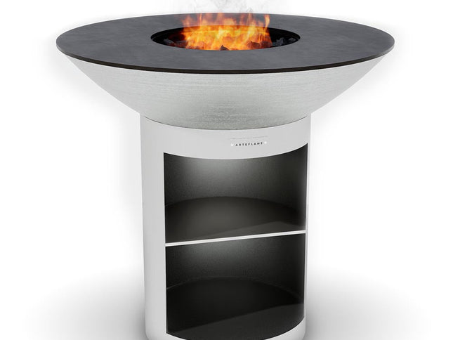 Arteflame 40″ Platinum Series Flat-Top Grill, Stainless, Storage Base