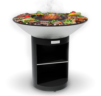 Arteflame 40″ Platinum Series — Stainless Fire Bowl Flat-Top Grill with Storage Base
