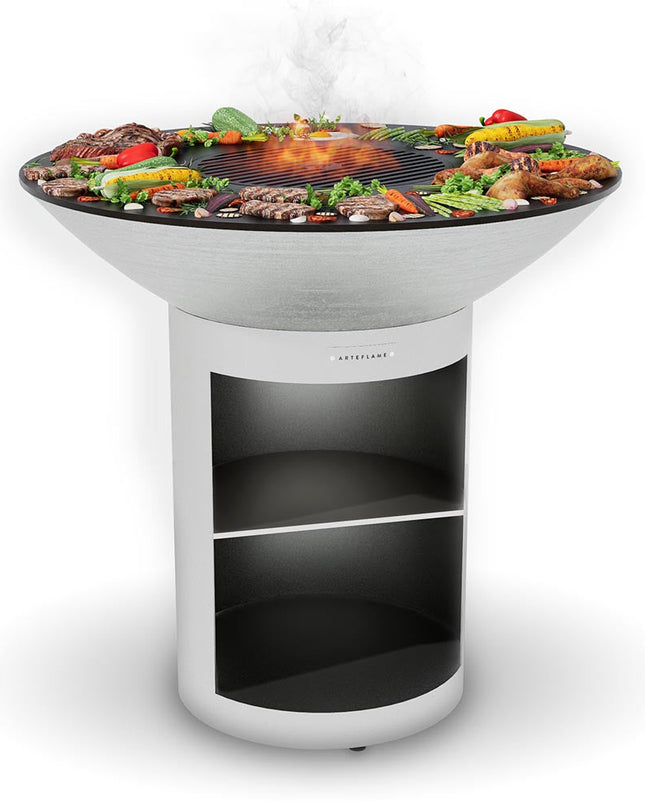 Arteflame Classic 40″ — Storage Base Flat-Top Grill & Fire Bowl (CORTEN Steel)