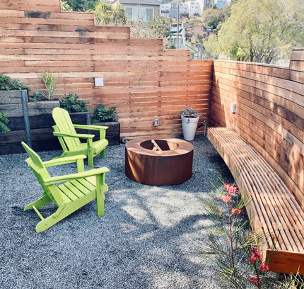 Wood-Burning Circular Corten Steel Fire Pit