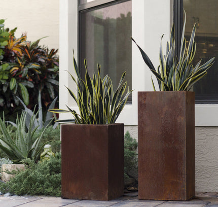 Corten Steel Column Planters