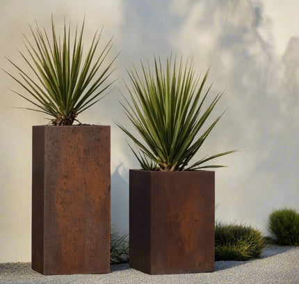 Corten Steel Column Planters