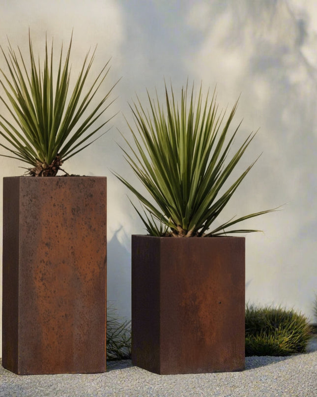 Corten Steel Column Planters