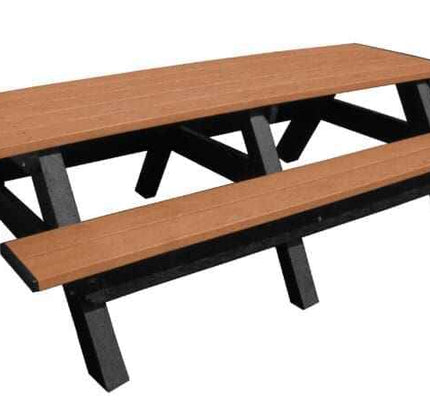 Deluxe 8′ Recycled Plastic Picnic Table for Eco-Friendly Outdoor Seating