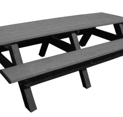 Deluxe 8′ Recycled Plastic Picnic Table for Eco-Friendly Outdoor Seating