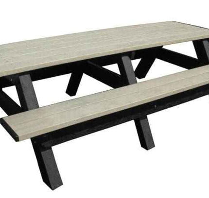 Deluxe 8′ Recycled Plastic Picnic Table for Eco-Friendly Outdoor Seating