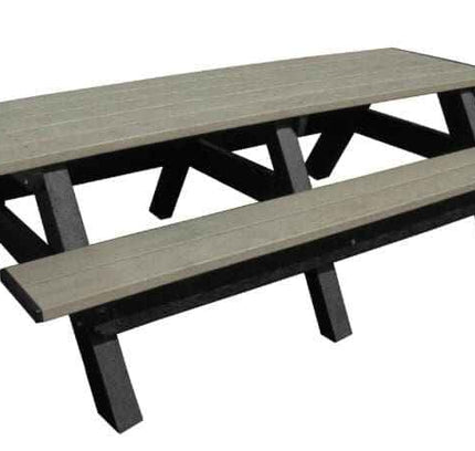 Deluxe 8′ Recycled Plastic Picnic Table for Eco-Friendly Outdoor Seating