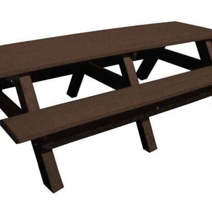 Deluxe 8′ Recycled Plastic Picnic Table for Eco-Friendly Outdoor Seating