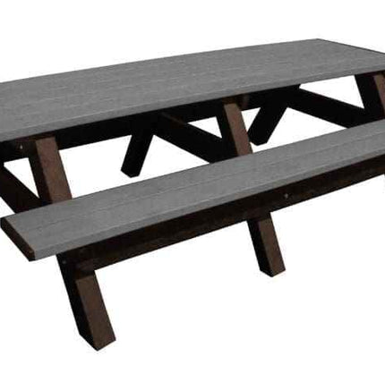Deluxe 8′ Recycled Plastic Picnic Table for Eco-Friendly Outdoor Seating