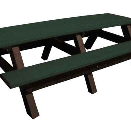 Deluxe 8′ Recycled Plastic Picnic Table for Eco-Friendly Outdoor Seating