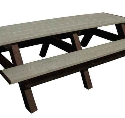 Deluxe 8′ Recycled Plastic Picnic Table for Eco-Friendly Outdoor Seating