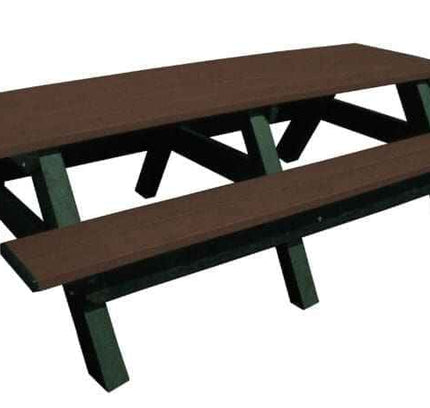 Deluxe 8′ Recycled Plastic Picnic Table for Eco-Friendly Outdoor Seating
