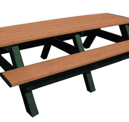 Deluxe 8′ Recycled Plastic Picnic Table for Eco-Friendly Outdoor Seating