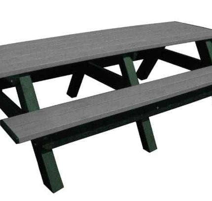 Deluxe 8′ Recycled Plastic Picnic Table for Eco-Friendly Outdoor Seating