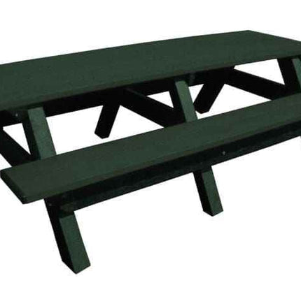 Deluxe 8′ Recycled Plastic Picnic Table for Eco-Friendly Outdoor Seating