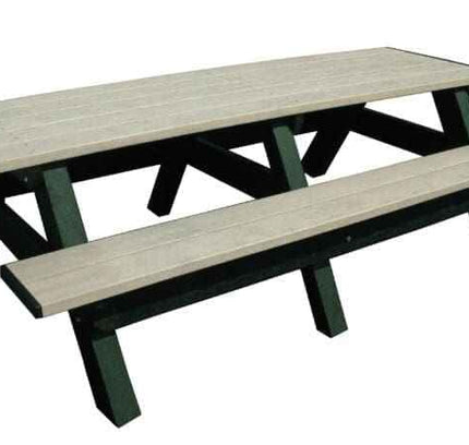 Deluxe 8′ Recycled Plastic Picnic Table for Eco-Friendly Outdoor Seating