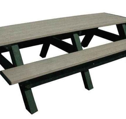 Deluxe 8′ Recycled Plastic Picnic Table for Eco-Friendly Outdoor Seating