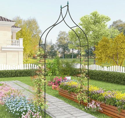 9.5 Ft Decorative Metal Arch for Climbing Plants Wedding Ceremony Party Decor