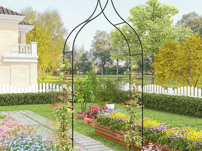 9.5 Ft Decorative Metal Arch for Climbing Plants Wedding Ceremony Party Decor