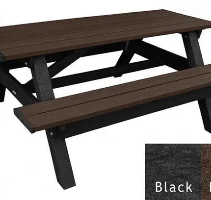 Deluxe Picnic Table – 6′ Durable Recycled Plastic Outdoor Seating