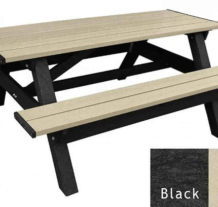 Deluxe Picnic Table – 6′ Durable Recycled Plastic Outdoor Seating