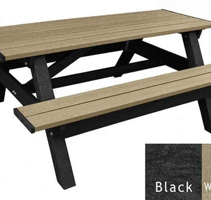 Deluxe Picnic Table – 6′ Durable Recycled Plastic Outdoor Seating