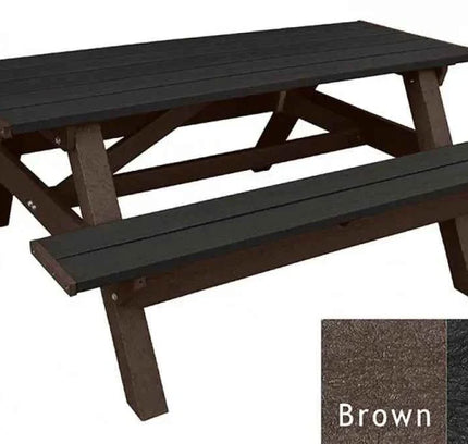 Deluxe Picnic Table – 6′ Durable Recycled Plastic Outdoor Seating