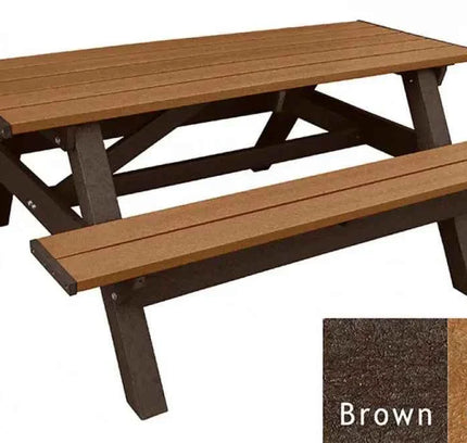 Deluxe Picnic Table – 6′ Durable Recycled Plastic Outdoor Seating