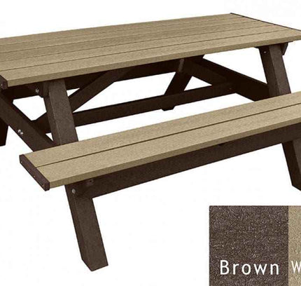 Deluxe Picnic Table – 6′ Durable Recycled Plastic Outdoor Seating