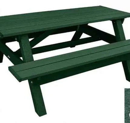 Deluxe Picnic Table – 6′ Durable Recycled Plastic Outdoor Seating