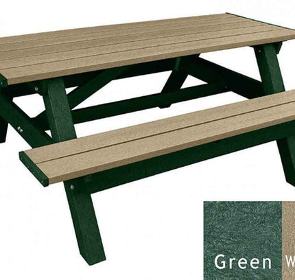 Deluxe Picnic Table – 6′ Durable Recycled Plastic Outdoor Seating
