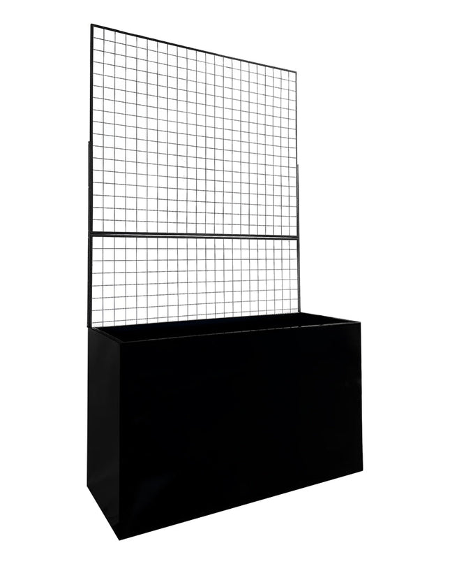 Steel Edge Planter with Trellis