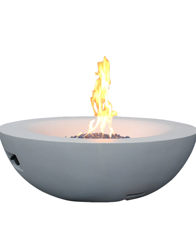 42 Inch Outdoor Concrete Propane gas Fire Pit bowl in Antique white color
