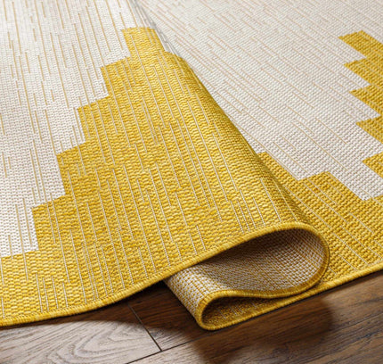 Djugun Metallic-Gold Indoor & Outdoor Rug