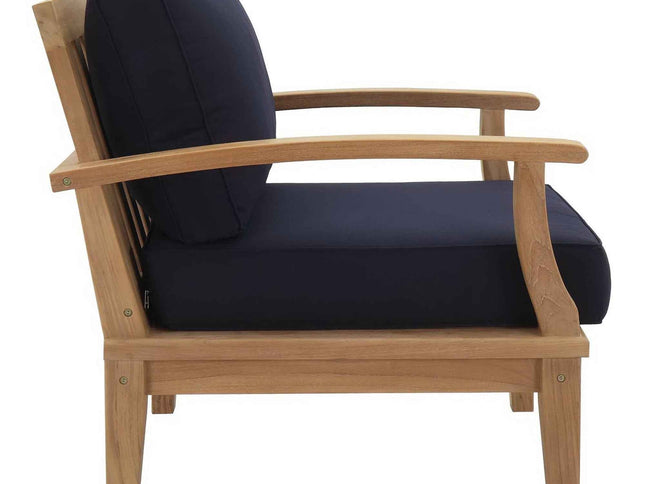 Patio Teak Sectional Set - Patio Elegance Marina 8-Piece Outdoor Teak Sectional Set by Modway