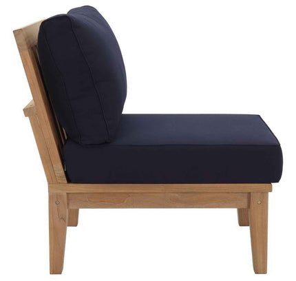 Patio Teak Sectional Set - Patio Elegance Marina 8-Piece Outdoor Teak Sectional Set by Modway