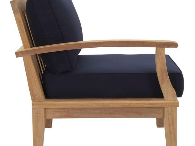 Patio Teak Sectional Set - Patio Elegance Marina 8-Piece Outdoor Teak Sectional Set by Modway