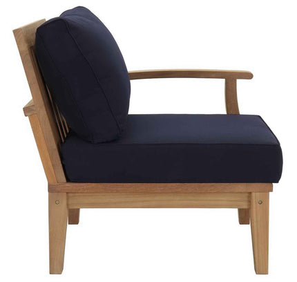 Patio Teak Sectional Set - Patio Elegance Marina 8-Piece Outdoor Teak Sectional Set by Modway