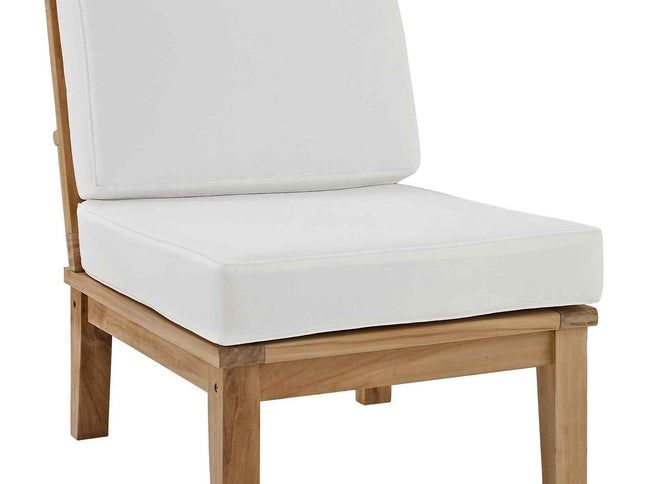 Patio Teak Sectional Set - Patio Elegance Marina 8-Piece Outdoor Teak Sectional Set by Modway